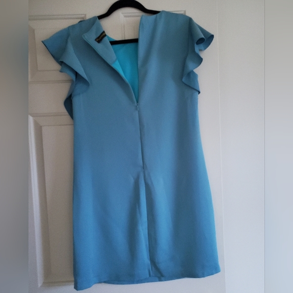 A LADYFORM European teal dress with silver details - Picture 3 of 4
